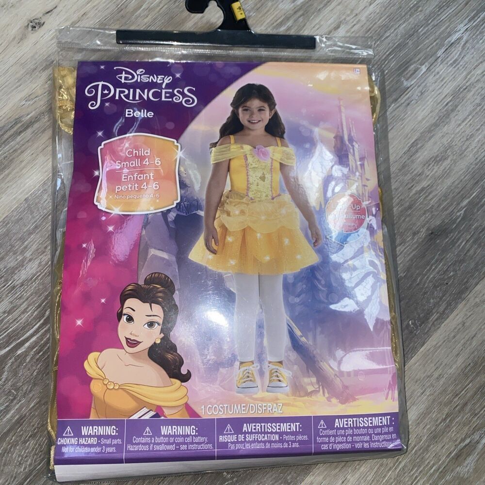 New Licensed Disney Belle Costume Princess Beauty & The Beast Child Small 4-6